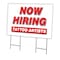 Signmission Now Hiring Tattoo Artists Yard Sign & Stake outdoor plastic coroplast window, C-2436 TATTOO ARTISTS C-2436 TATTOO ARTISTS - alternate 1